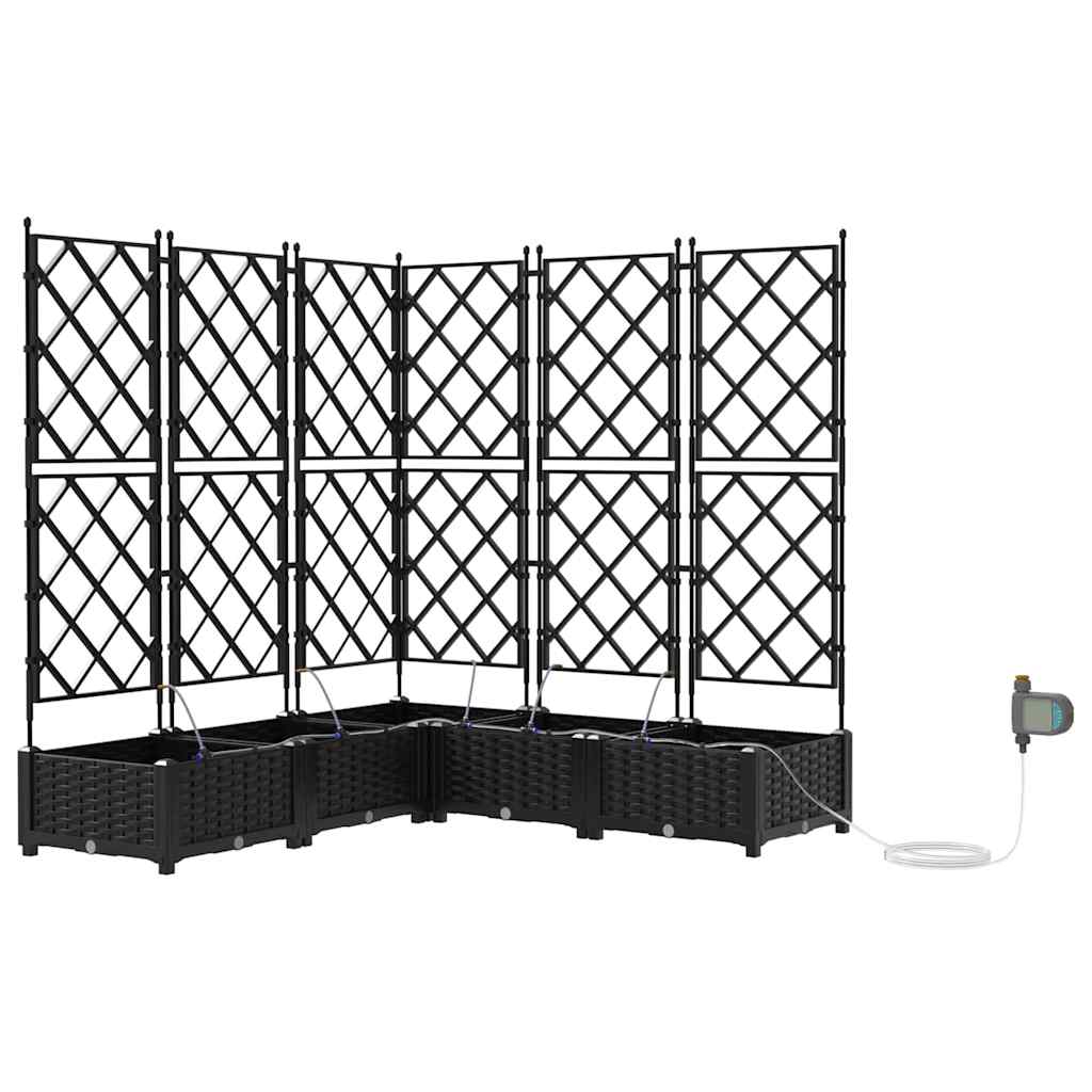 Vasi da giardino Nero 120 x 120 x 126 cm Acciaio