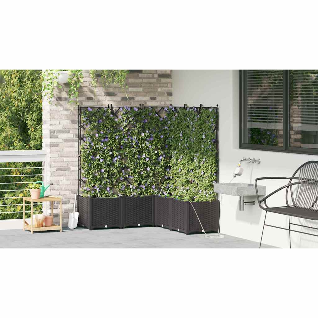 Vasi da giardino Nero 120 x 120 x 142 cm Acciaio