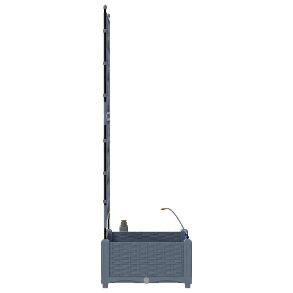 Vasi da giardino Grigio chiaro 40 x 40 x 126 cm Acciaio
