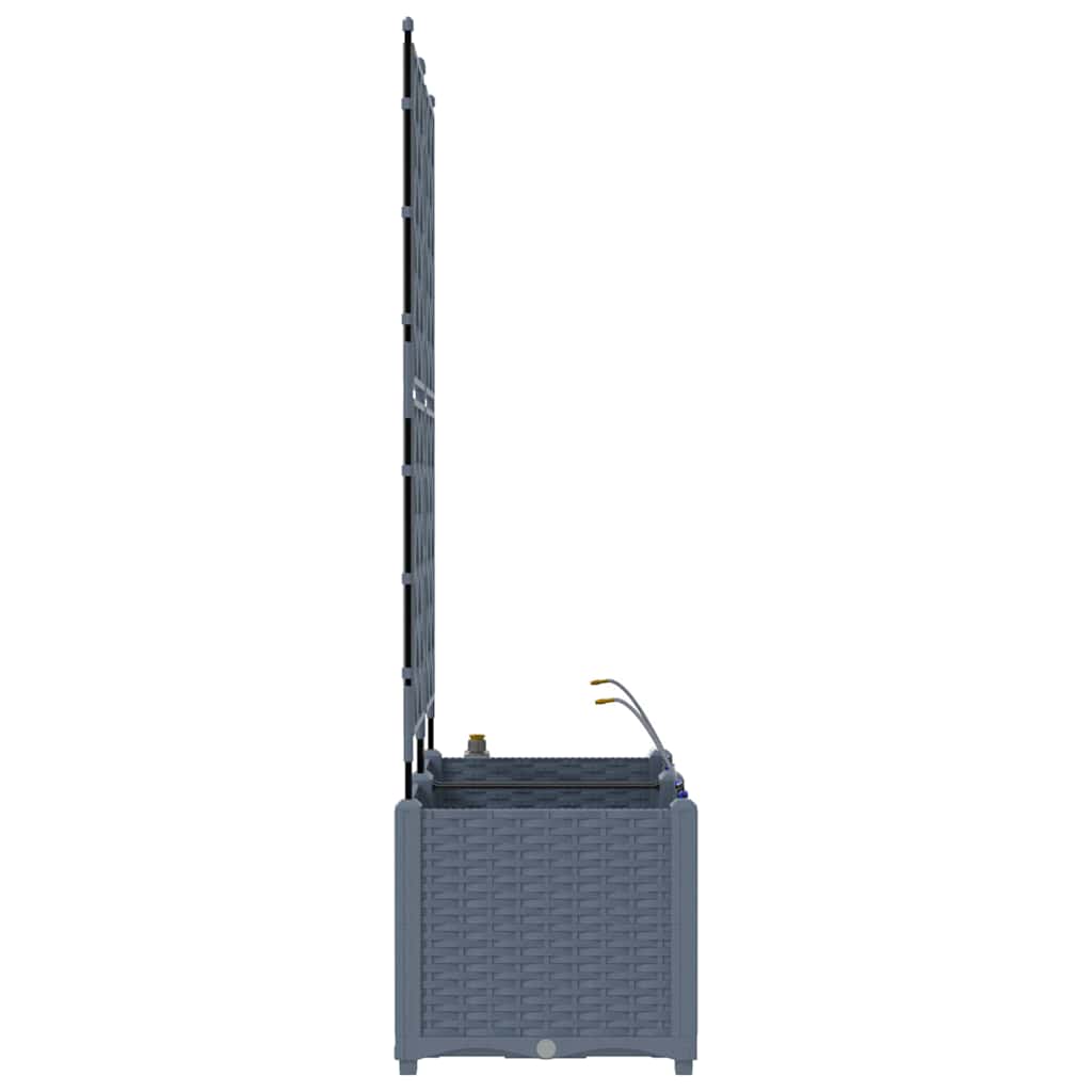 Vasi da giardino Grigio chiaro 80 x 40 x 142 cm Acciaio