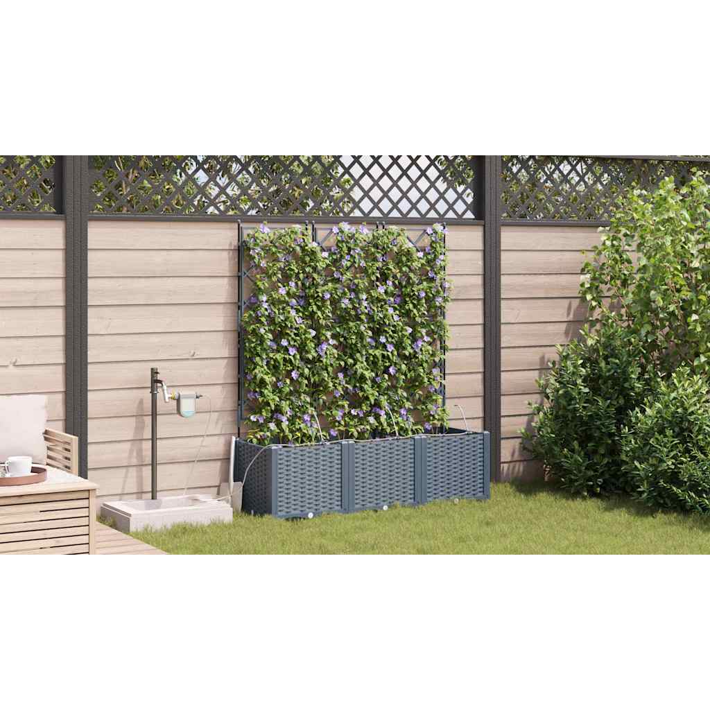 Vasi da giardino Grigio chiaro 120 x 40 x 142 cm Acciaio