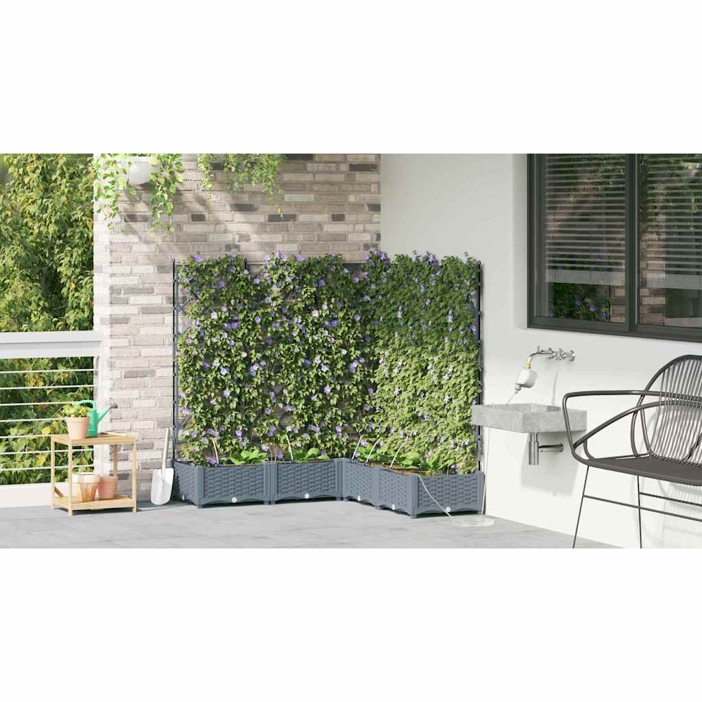 Vasi da giardino Grigio chiaro 120 x 120 x 126 cm Acciaio