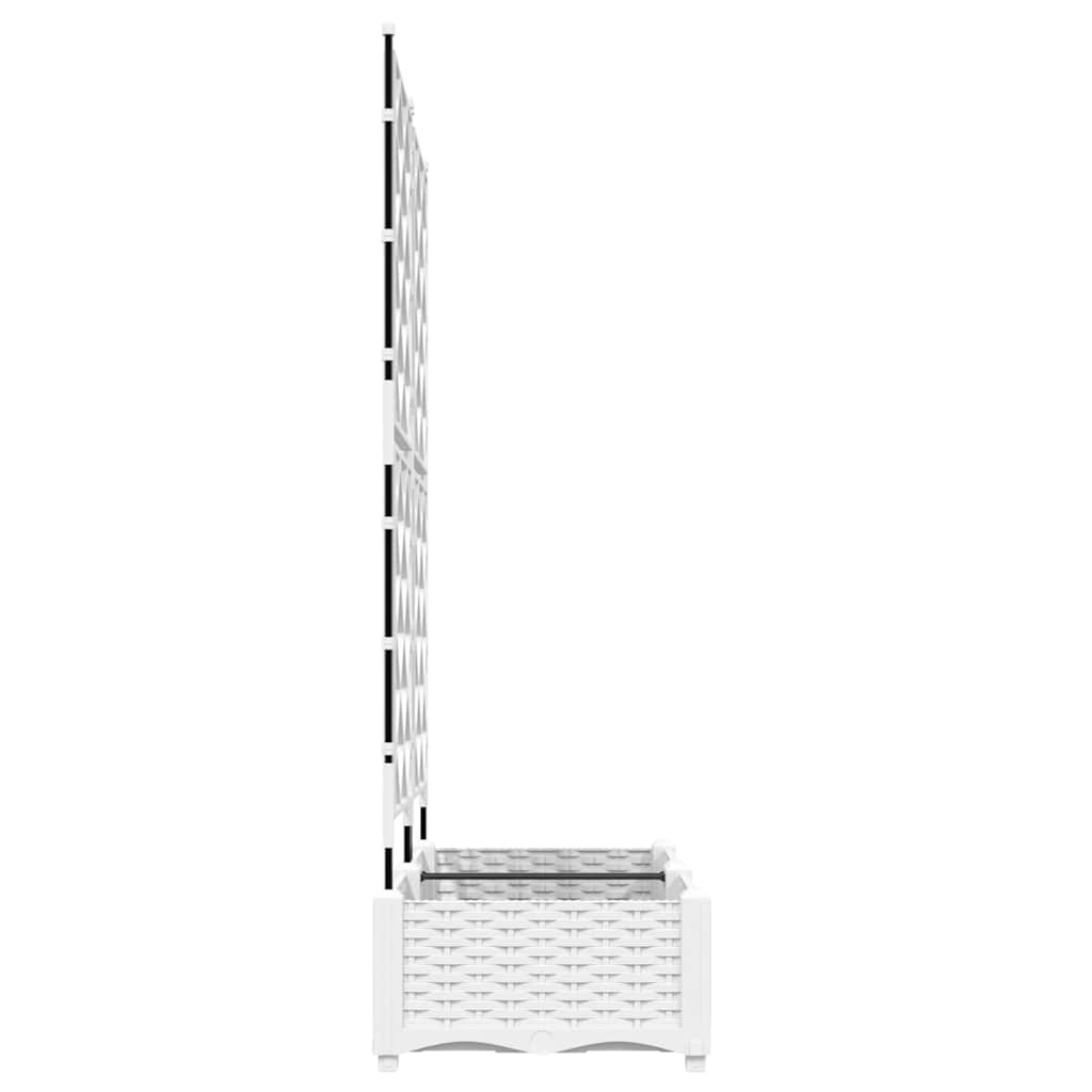 Vaso da Giardino con Trellis Bianco 80 x 40 x 125.5 cm PP