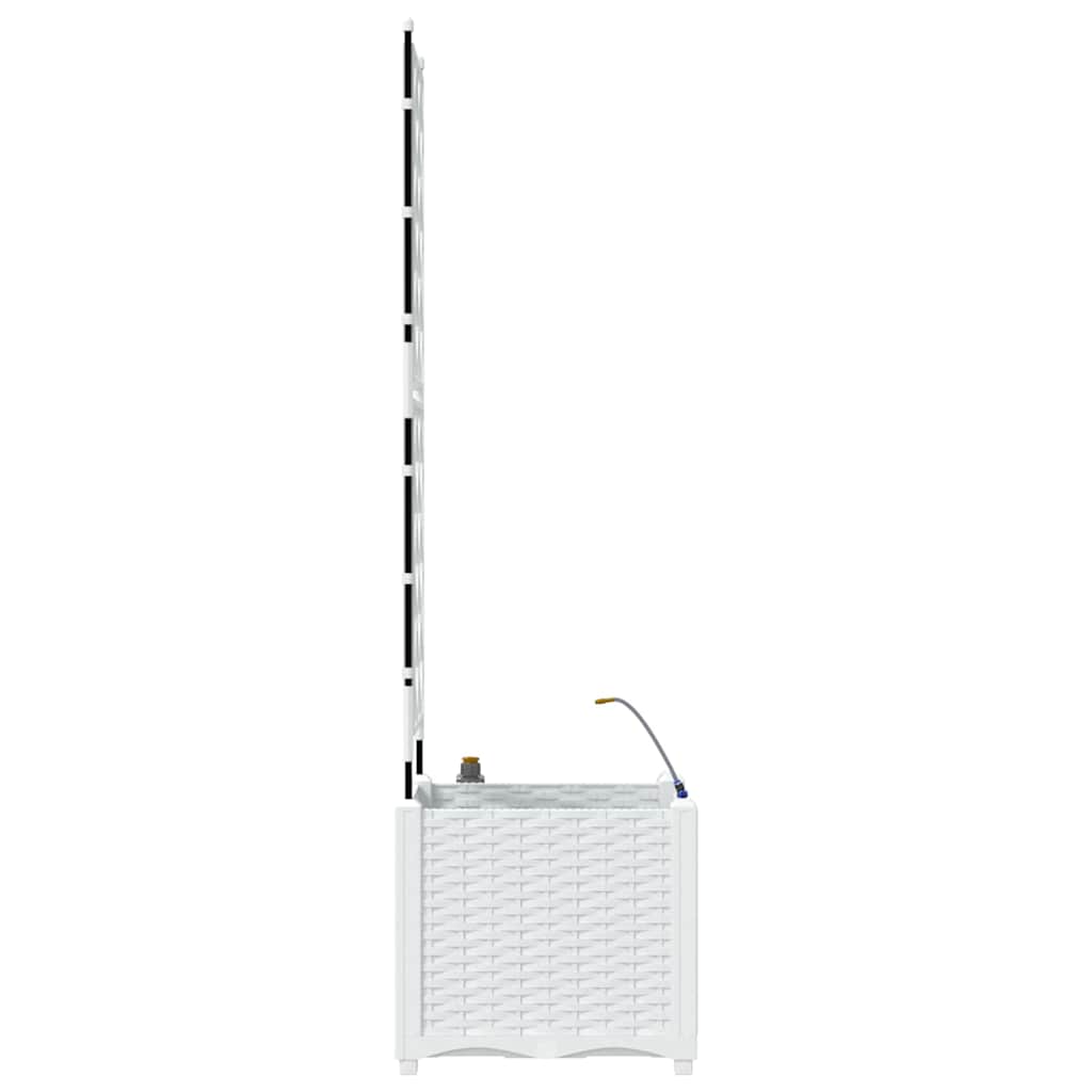 Vasi da giardino Bianco 40 x 40 x 142 cm Acciaio
