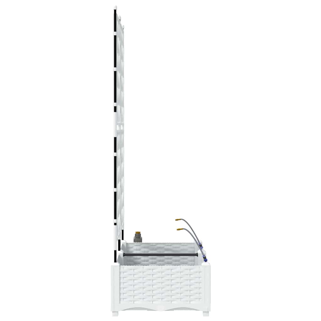Vasi da giardino Bianco 80 x 40 x 126 cm Acciaio