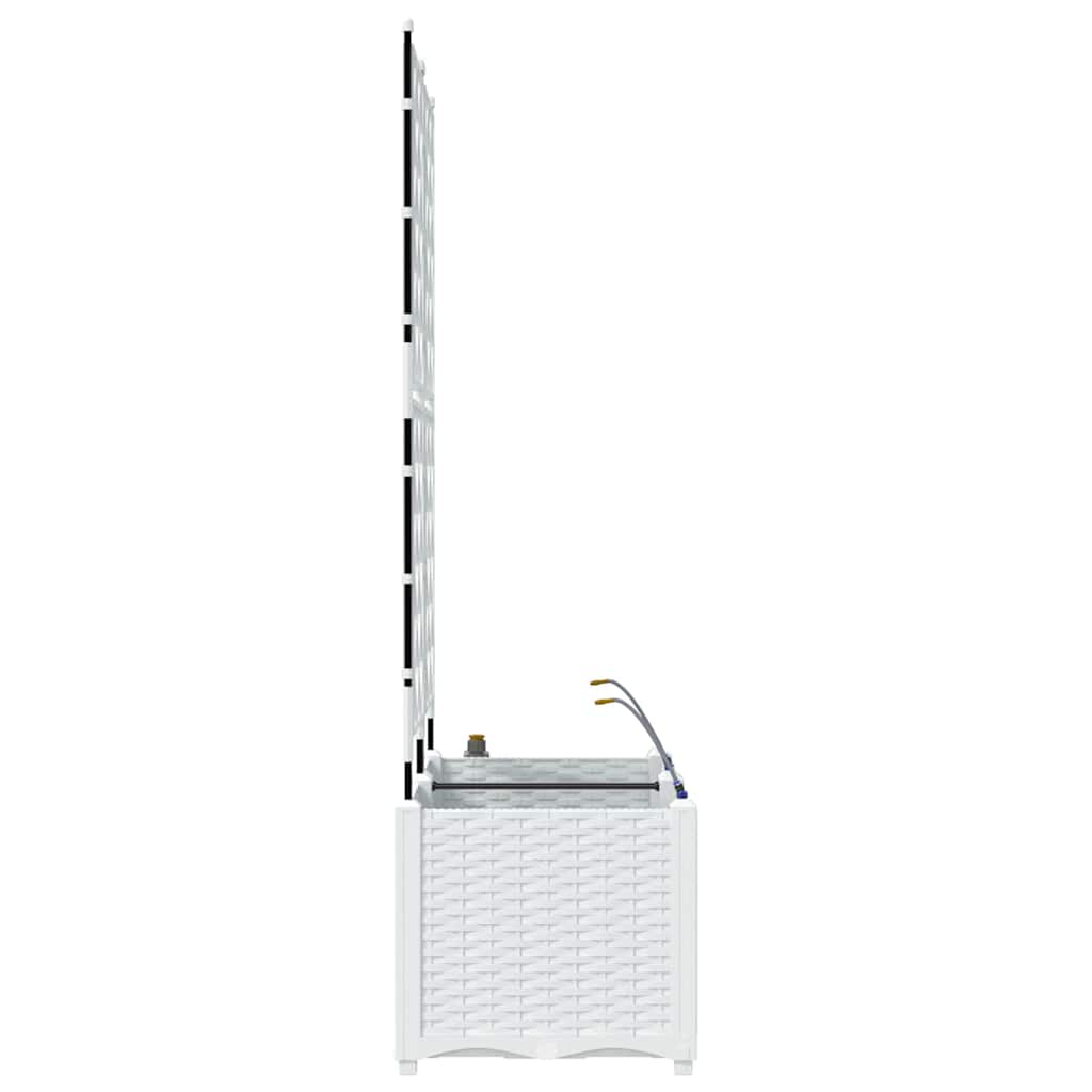 Vasi da giardino Bianco 80 x 40 x 142 cm Acciaio