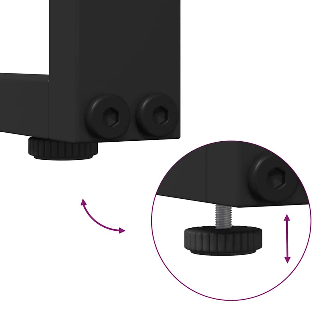 Tavolo da Giardino Grigio 100 x 55 x 70 cm Acciaio e DPC
