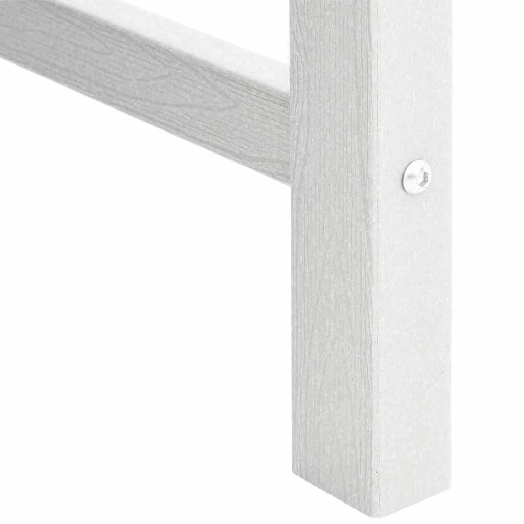 Panchina da giardino Bianco 120 x 59 x 88 cm HDPE