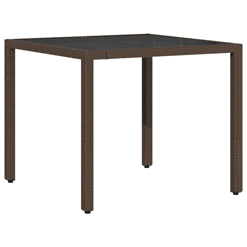 Set da Pranzo per Giardino 3 pcs Marrone Poly Rattan