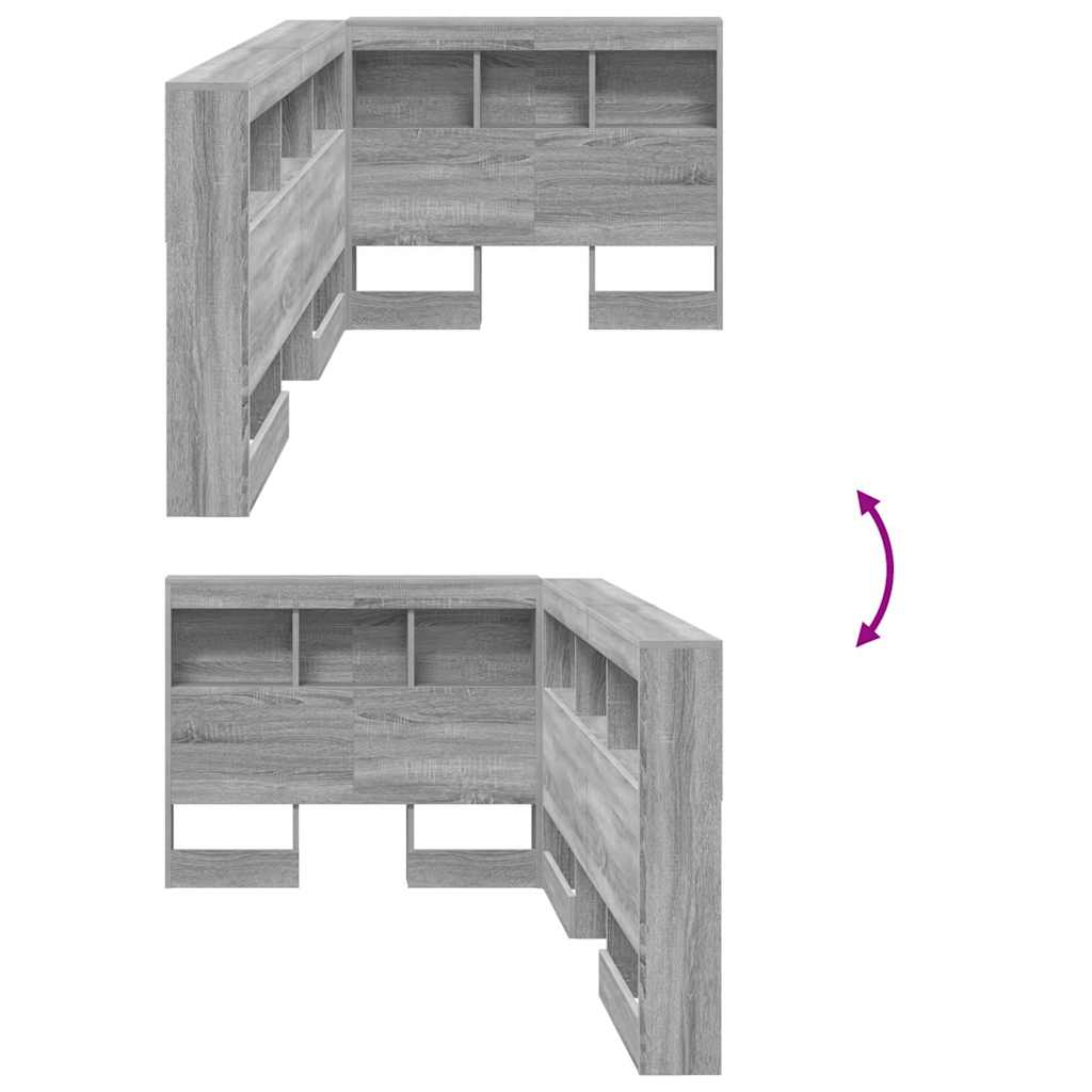 Testata contenitore Grigio Sonoma 80 cm Legno multistrato