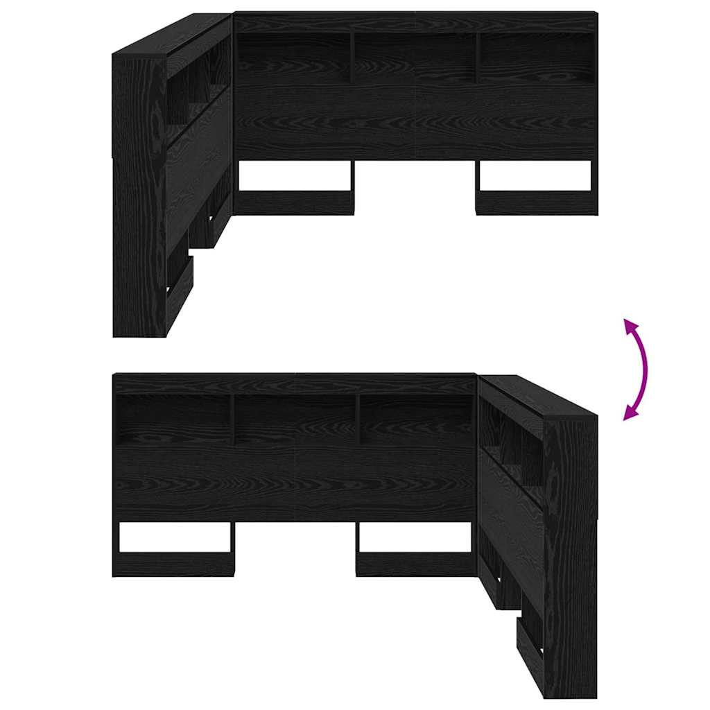Testata contenitore Rovere Nero 160 cm Legno multistrato