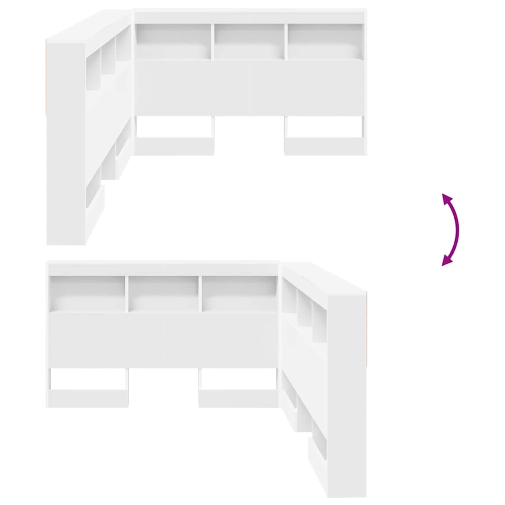 Testata contenitore Bianco 120 cm Legno multistrato