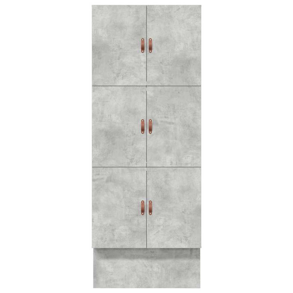 Struttura letto con contenitore con porta Grigio cemento 100 cm