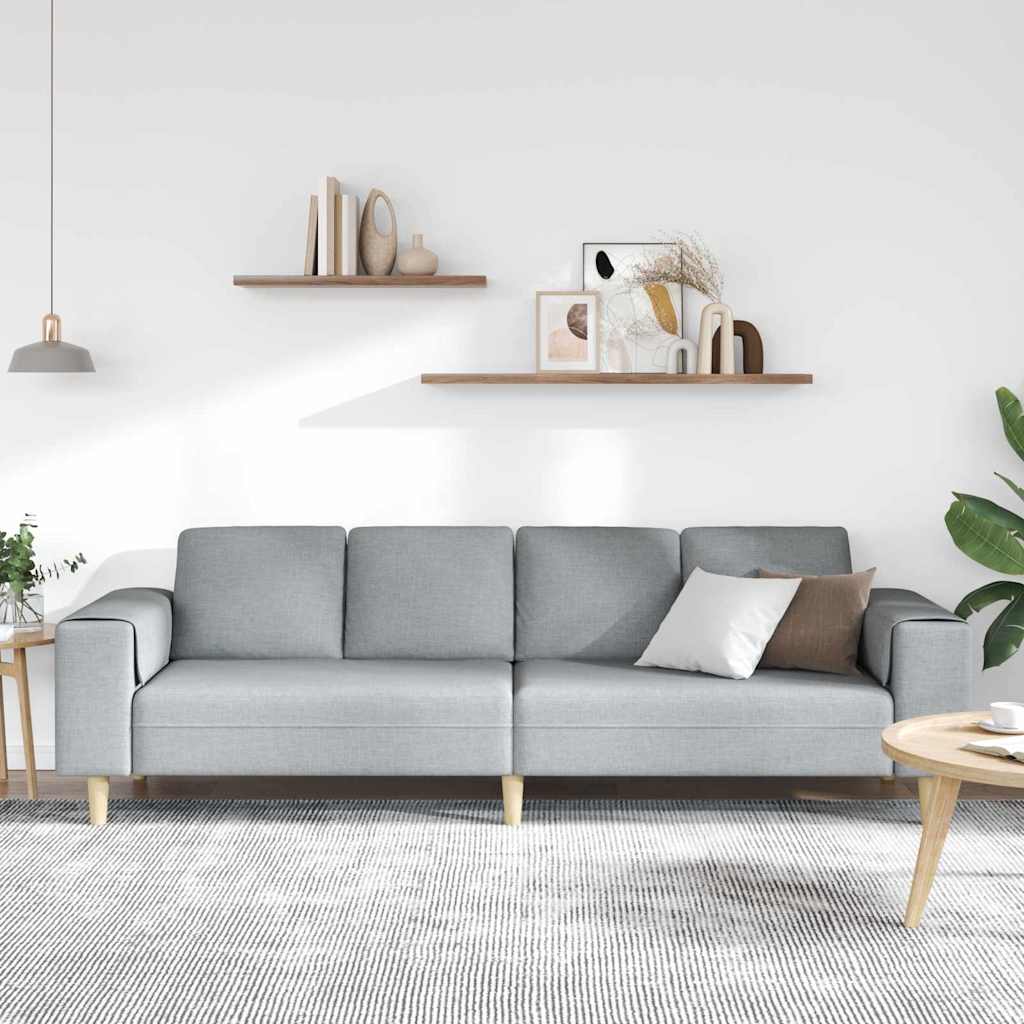 Divano per Soggiorno Grigio chiaro 250 x 77 x 76 cm Poliestere - homemem39