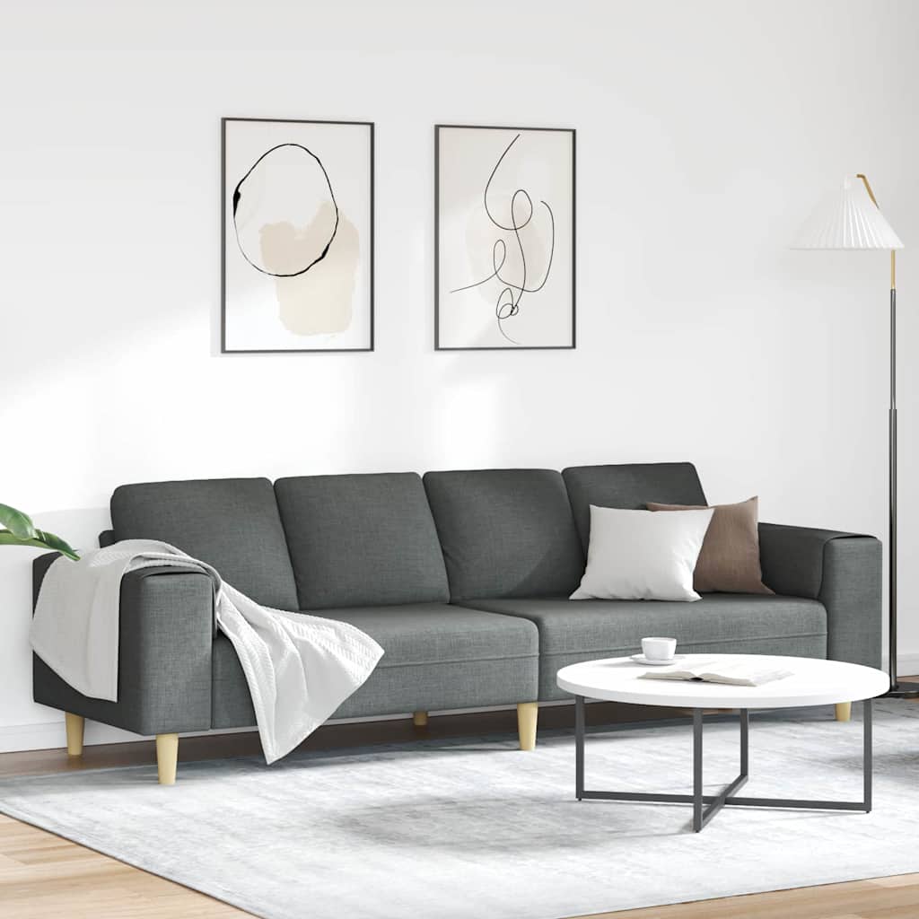 Set di divani Grigio scuro Tessuto