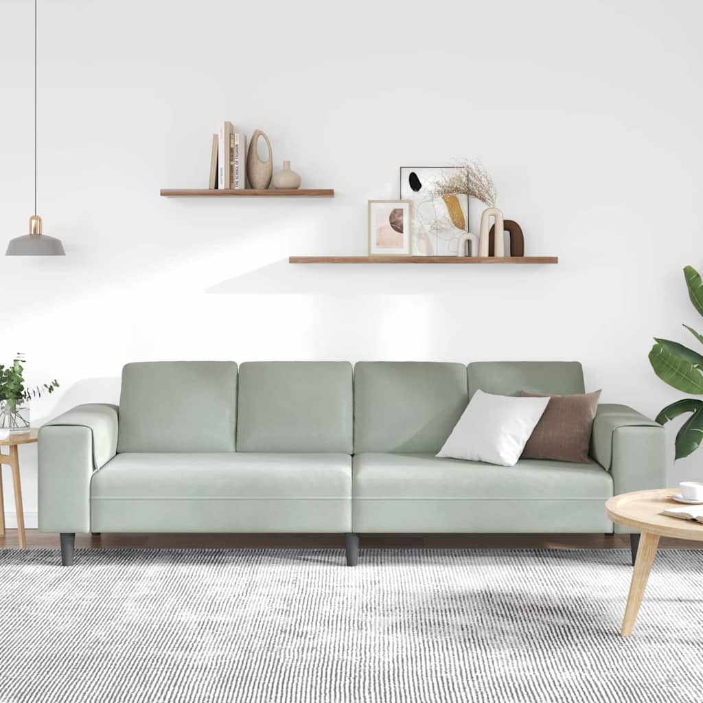 Set di divani Grigio chiaro Velluto