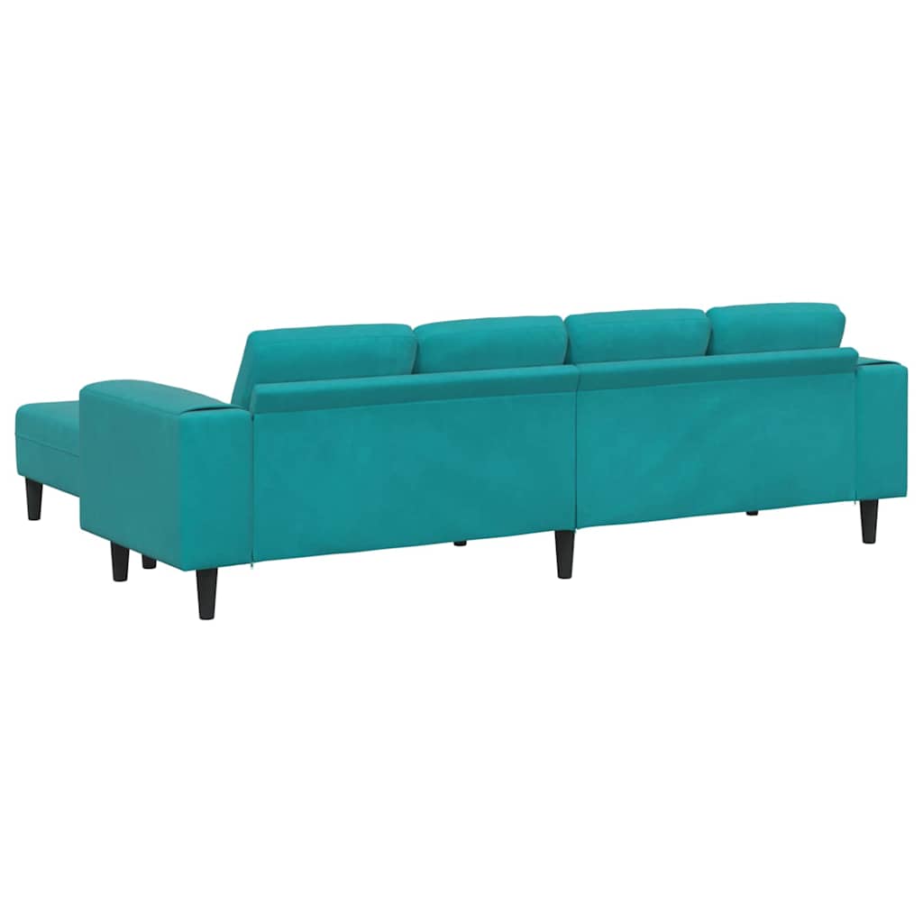 Set di divani 3 pcs Turchese Velluto