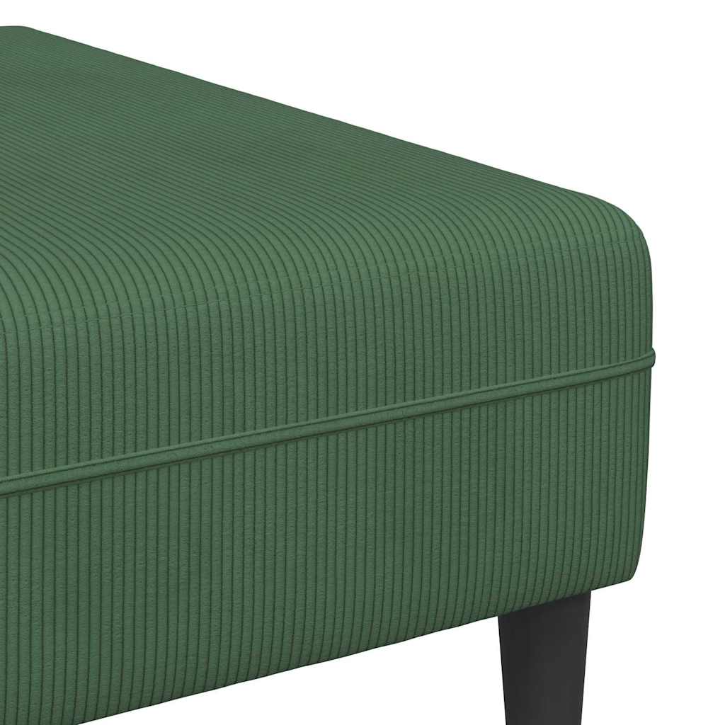 Divano in tessuto con cuscino Verde Scuro Tessuto in velluto a coste
