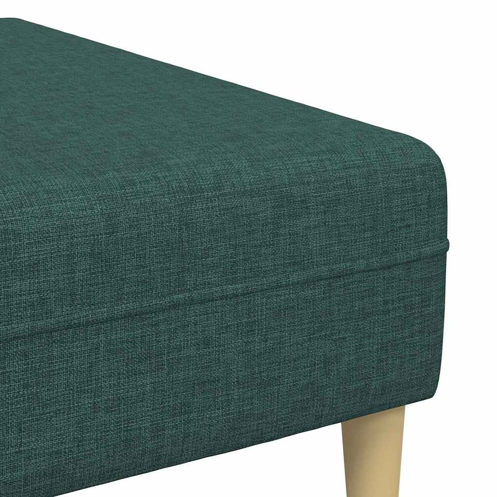 Divano in tessuto con cuscino 3 pcs Verde Scuro 208 cm Tessuto