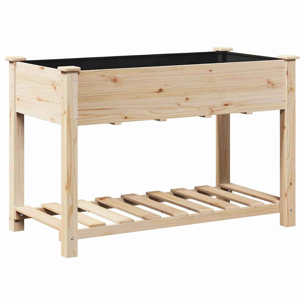 Vaso da giardino con lo scaffale Beige 115 x 59 x 76.5 cm