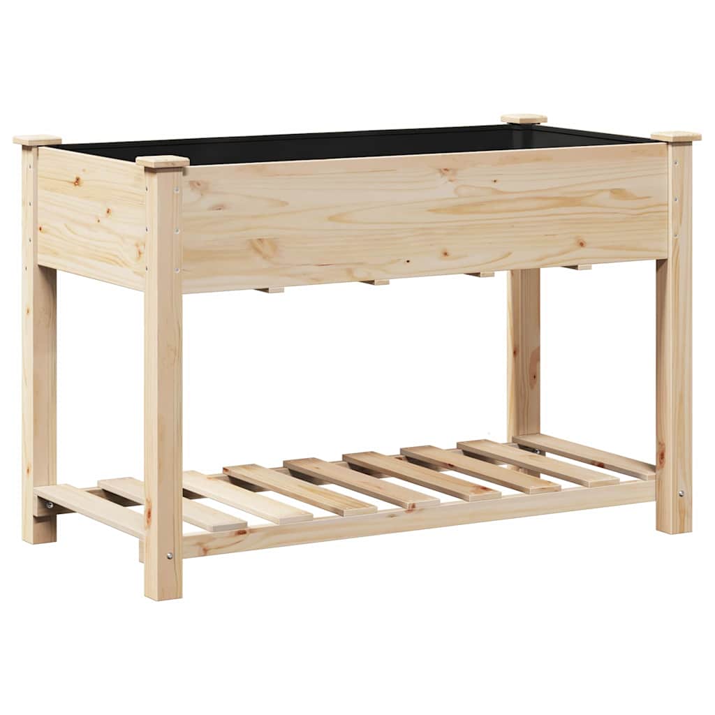 Vaso da giardino con lo scaffale Beige 115 x 59 x 76.5 cm
