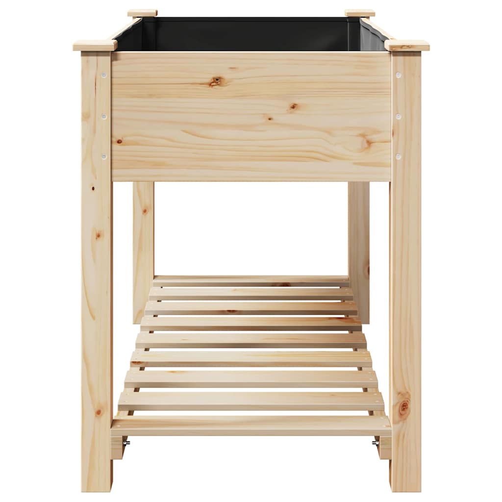 Vaso da giardino con lo scaffale Beige 115 x 59 x 76.5 cm