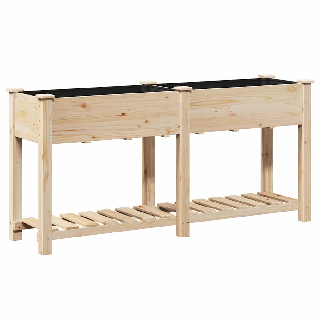 Vaso da giardino con lo scaffale Beige 161 x 43 x 76.5 cm