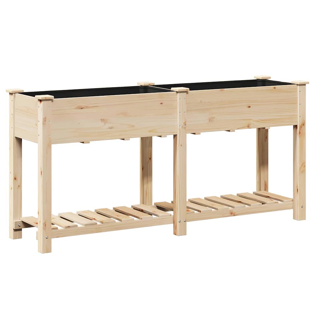 Vaso da giardino con lo scaffale Beige 161 x 43 x 76.5 cm