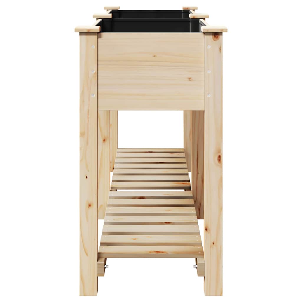 Vaso da giardino con lo scaffale Beige 161 x 43 x 76.5 cm