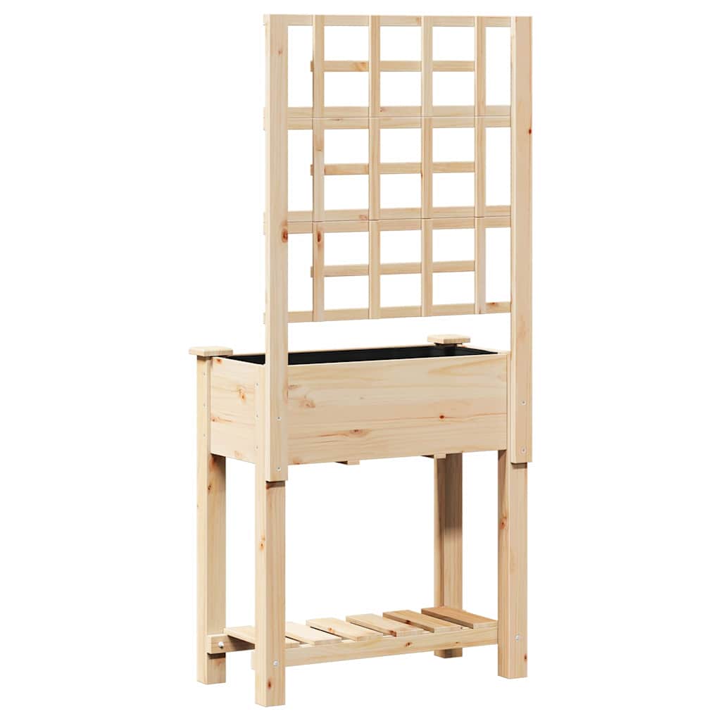 Vaso da giardino con lo scaffale Beige 71 x 38 x 152 cm