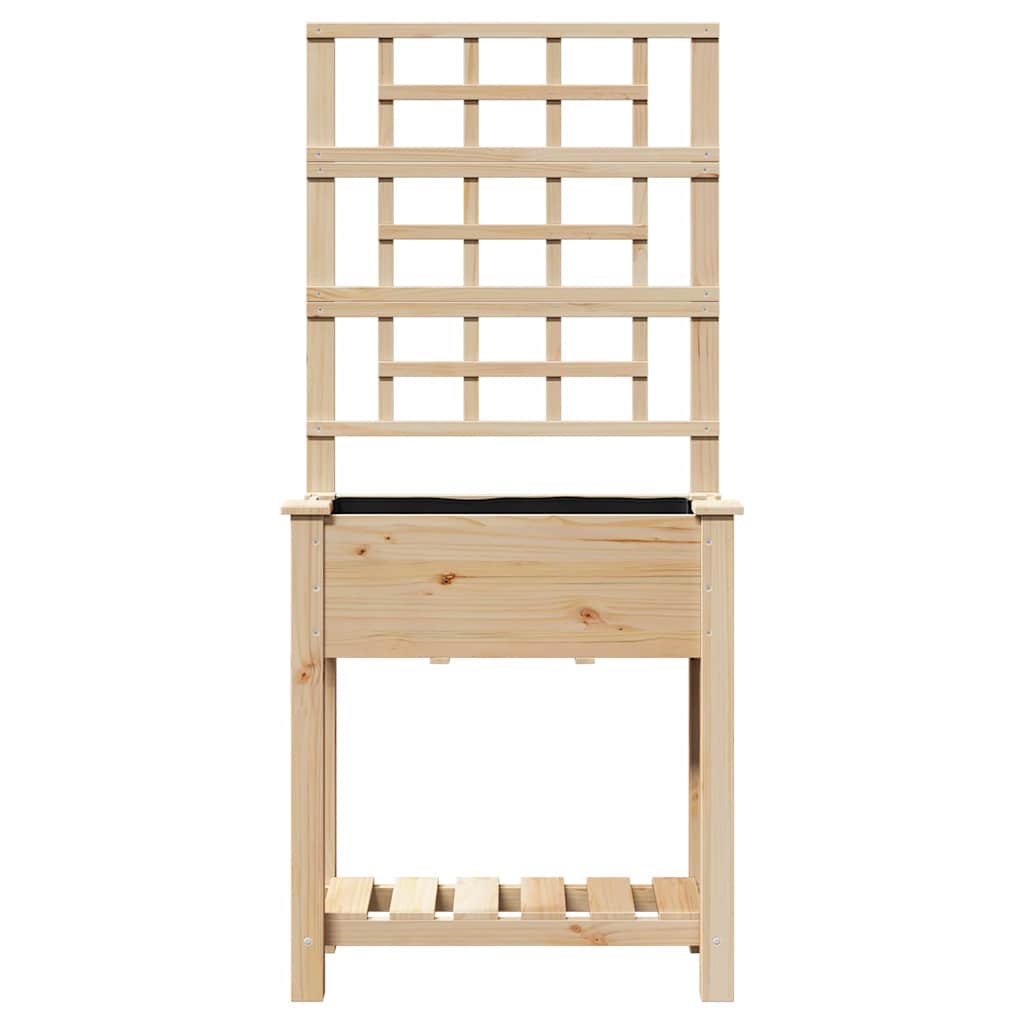 Vaso da giardino con lo scaffale Beige 71 x 38 x 152 cm