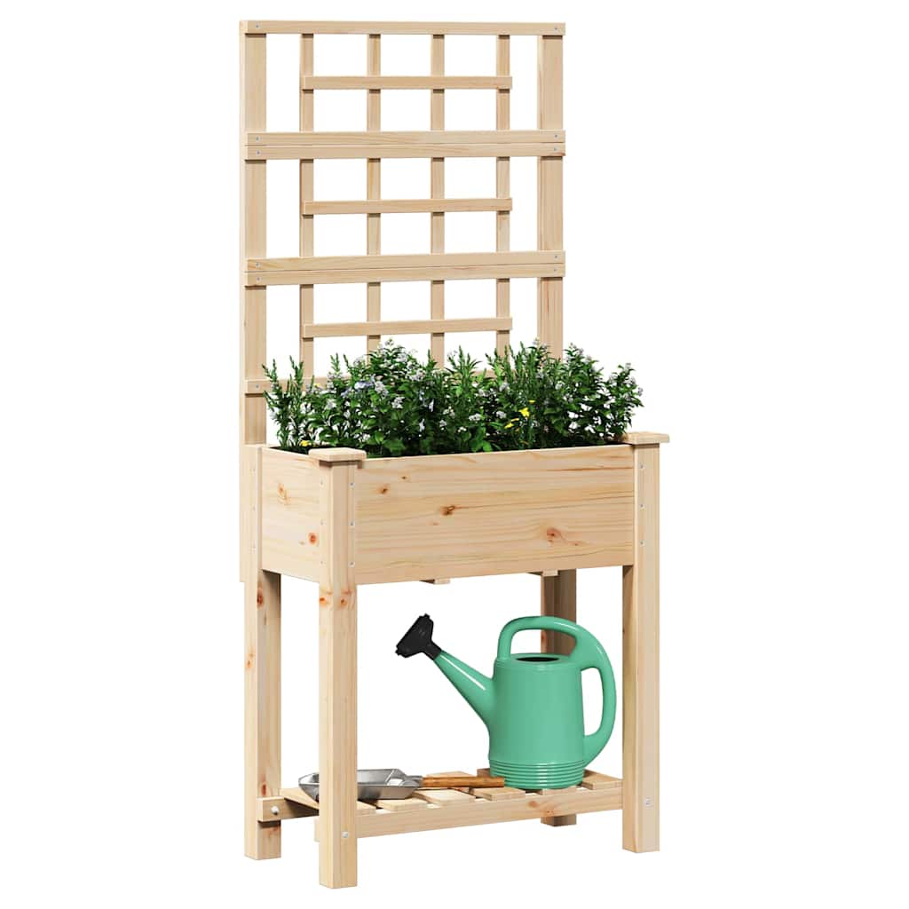 Vaso da giardino con lo scaffale Beige 71 x 38 x 152 cm