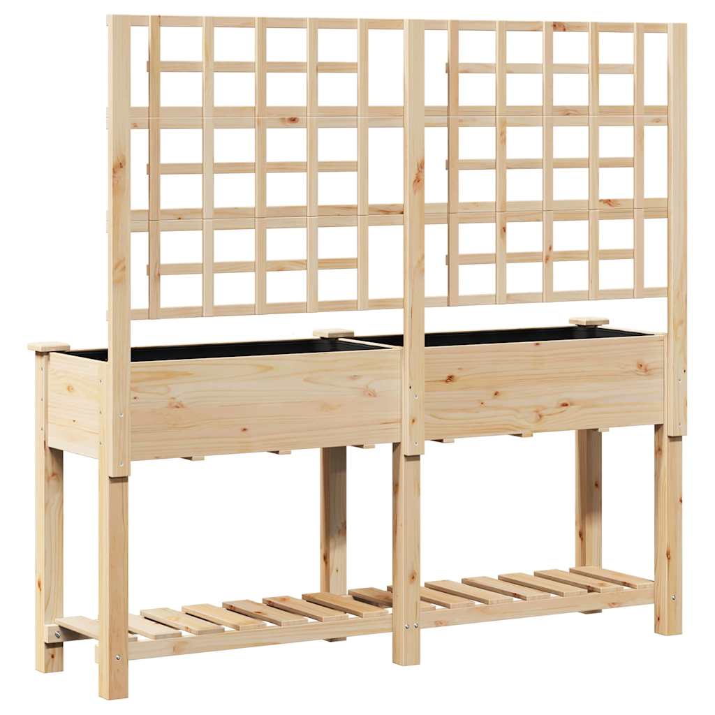 Vaso da giardino con lo scaffale Beige 161 x 46 x 152.5 cm