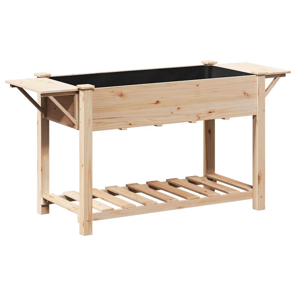 Vaso da giardino con lo scaffale Beige 155 x 59 x 76.5 cm
