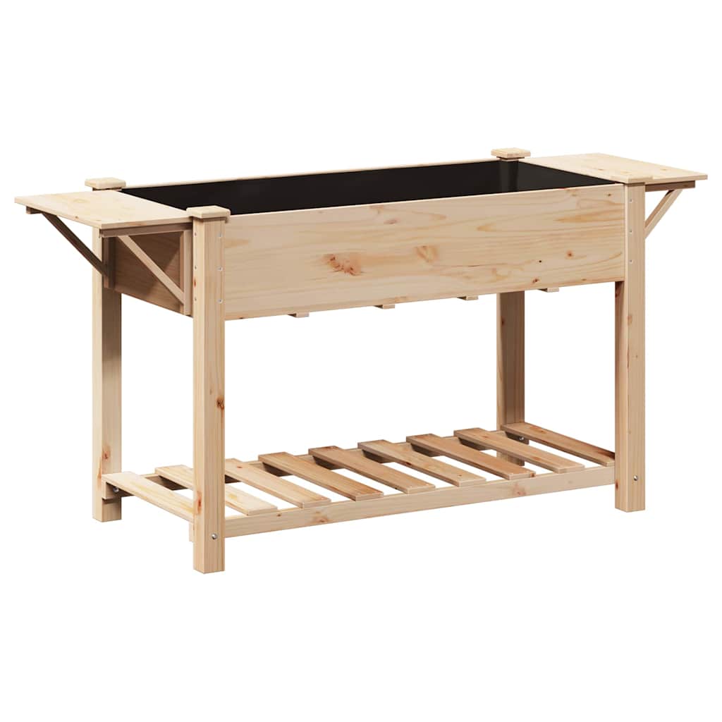Vaso da giardino con lo scaffale Beige 155 x 59 x 76.5 cm