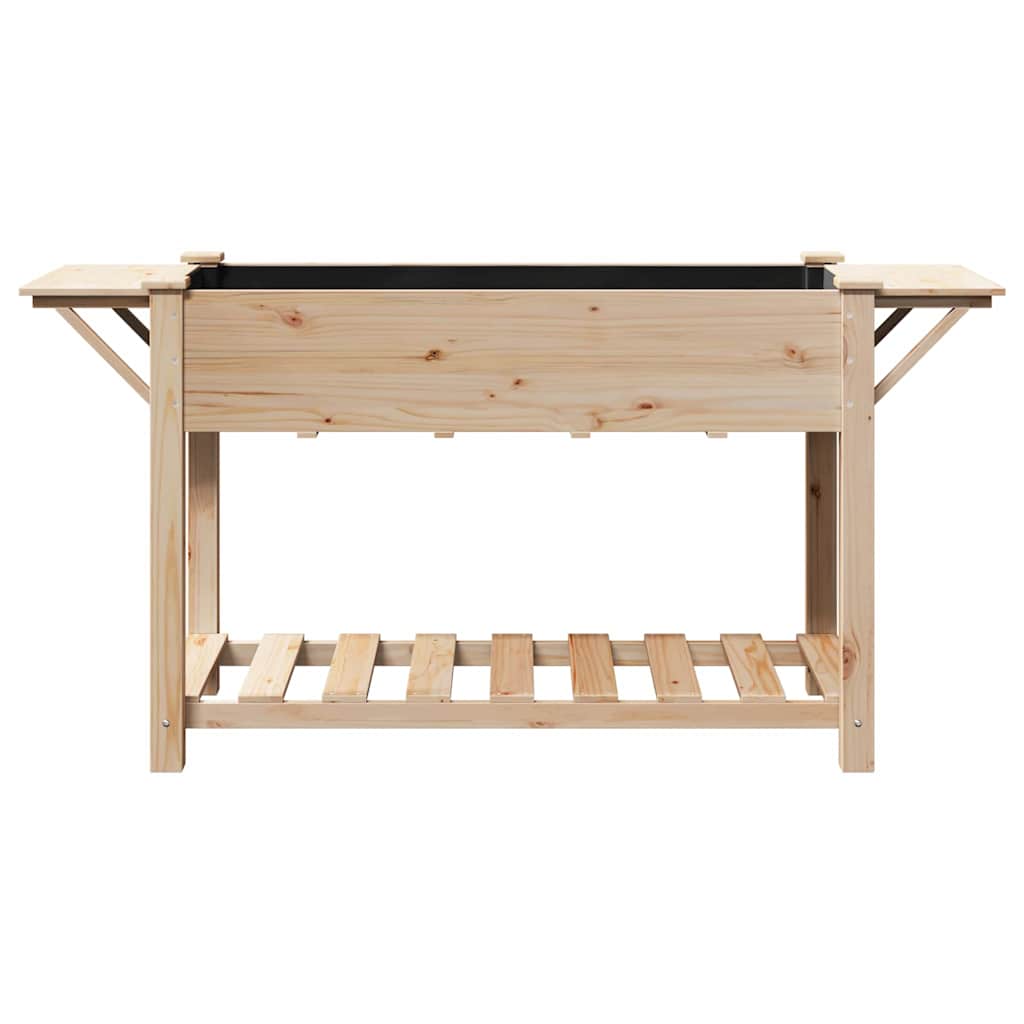 Vaso da giardino con lo scaffale Beige 155 x 59 x 76.5 cm