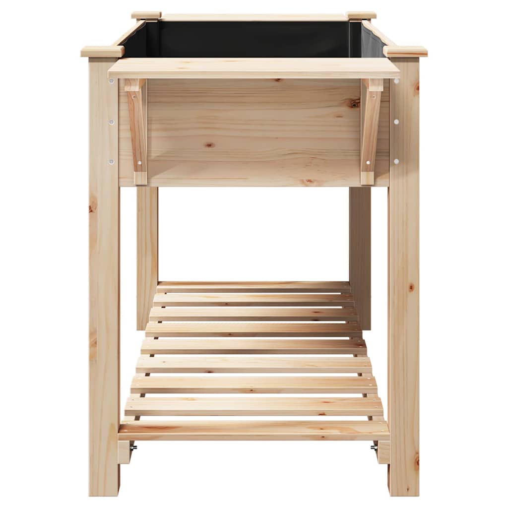Vaso da giardino con lo scaffale Beige 155 x 59 x 76.5 cm