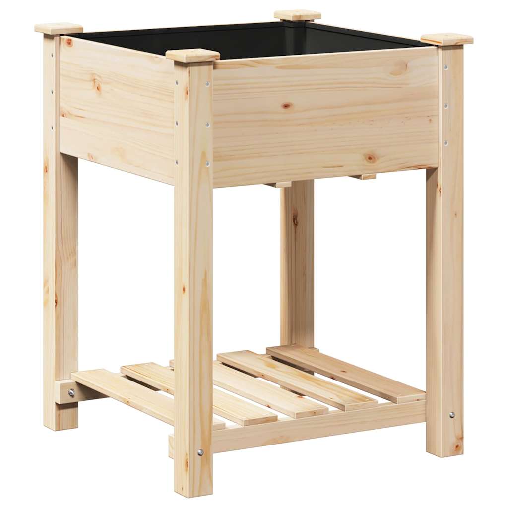 Vaso da giardino con lo scaffale Beige 60.5 x 60 x 76.5 cm