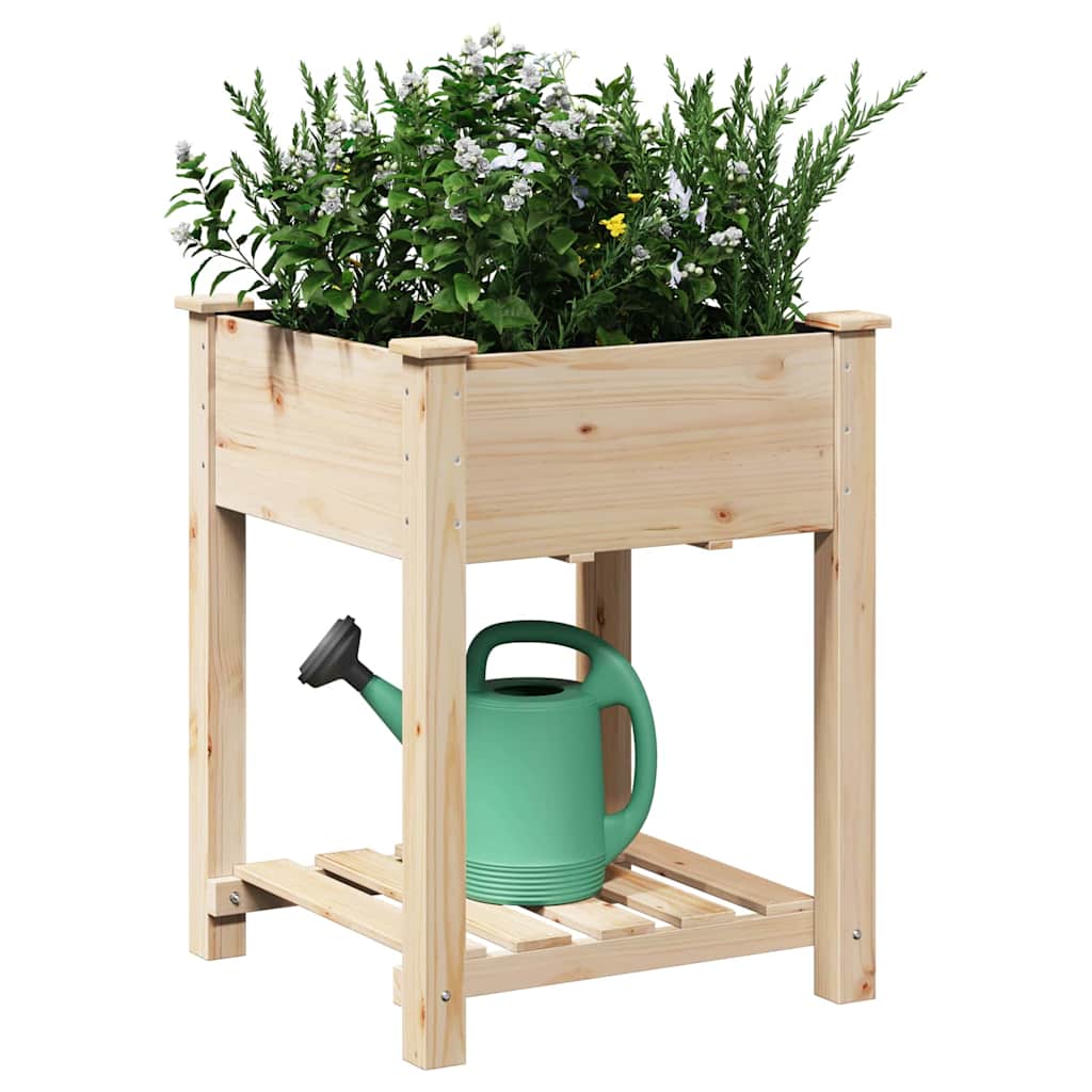 Vaso da giardino con lo scaffale Beige 60.5 x 60 x 76.5 cm