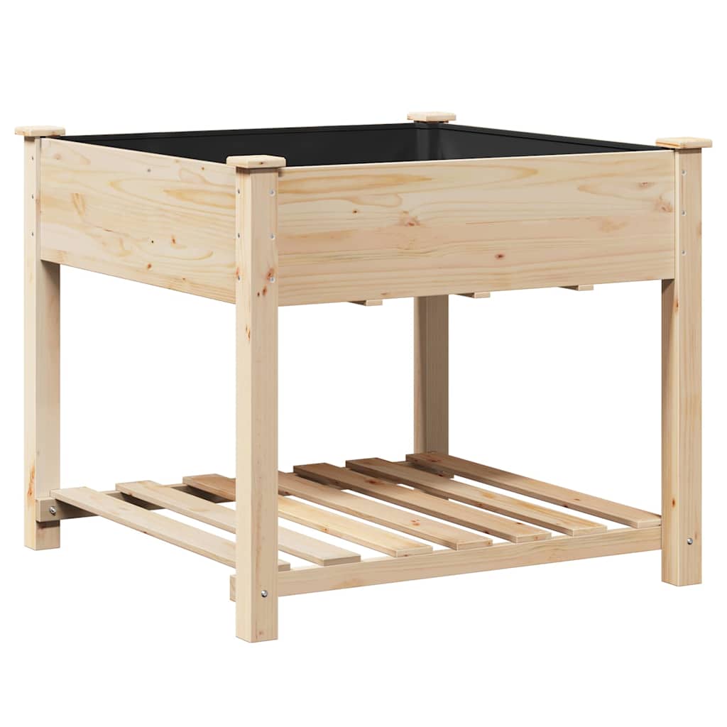 Vaso da giardino con lo scaffale Beige 90 x 90 x 76.5 cm