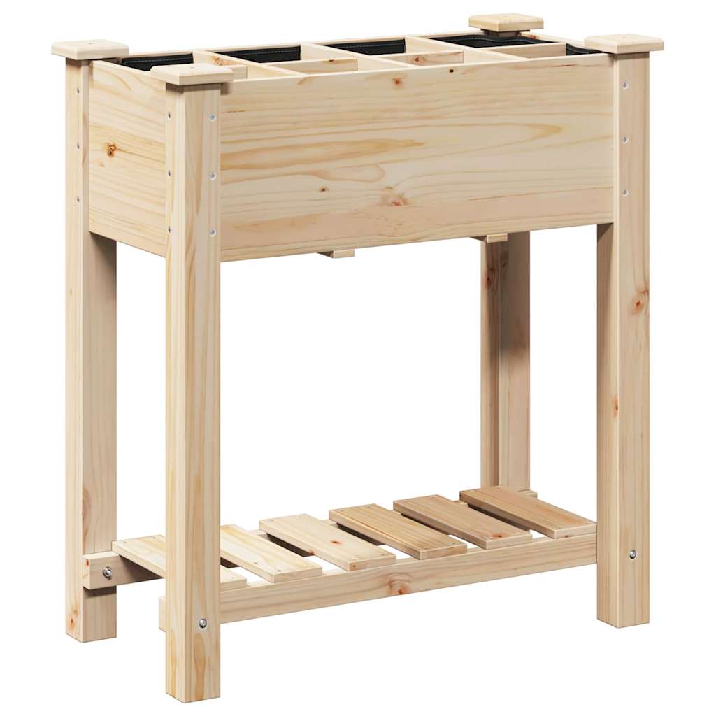 Vaso da giardino con lo scaffale Beige 71 x 37 x 76.5 cm