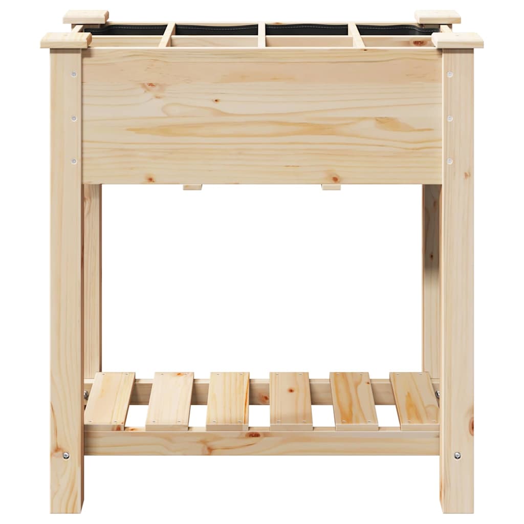 Vaso da giardino con lo scaffale Beige 71 x 37 x 76.5 cm