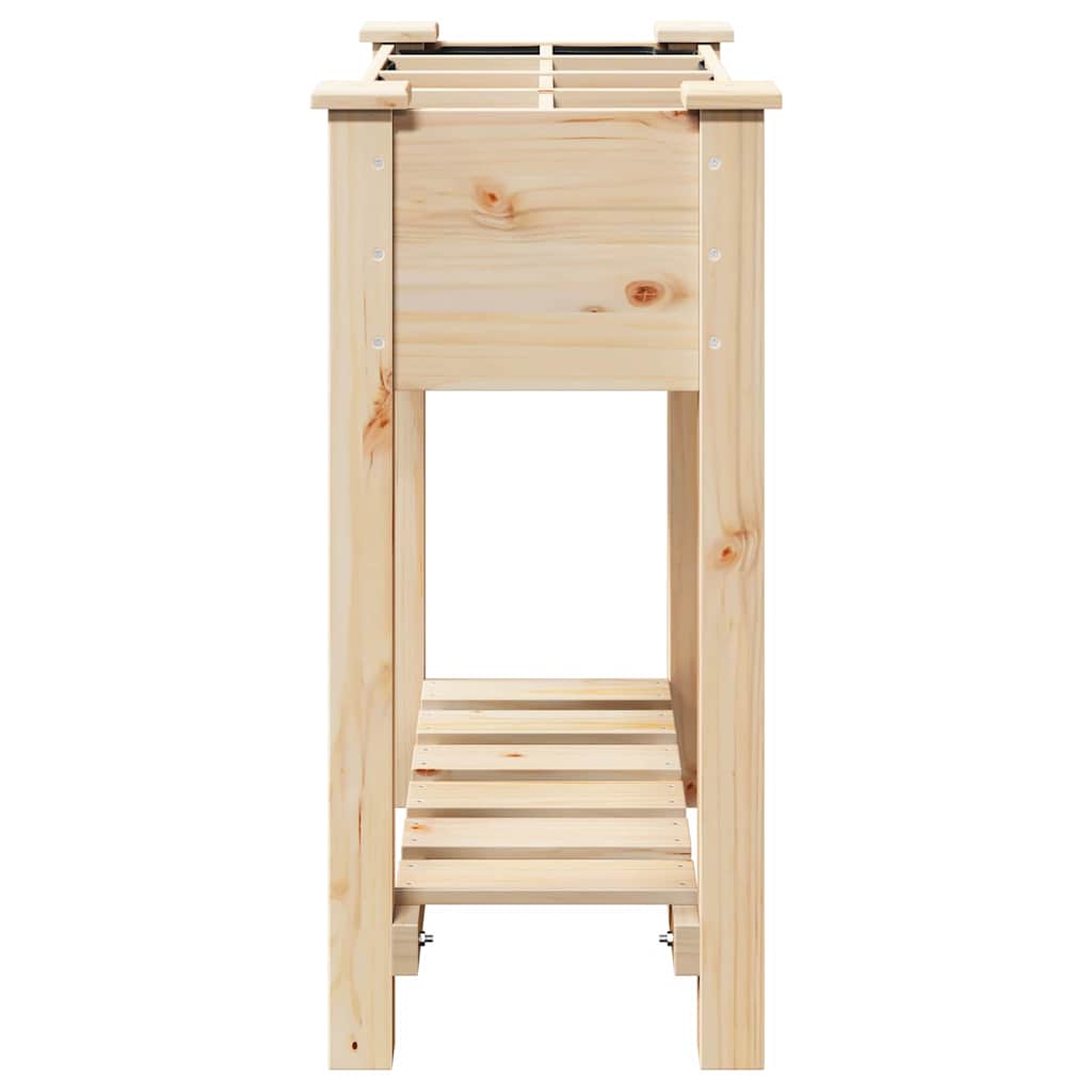Vaso da giardino con lo scaffale Beige 71 x 37 x 76.5 cm