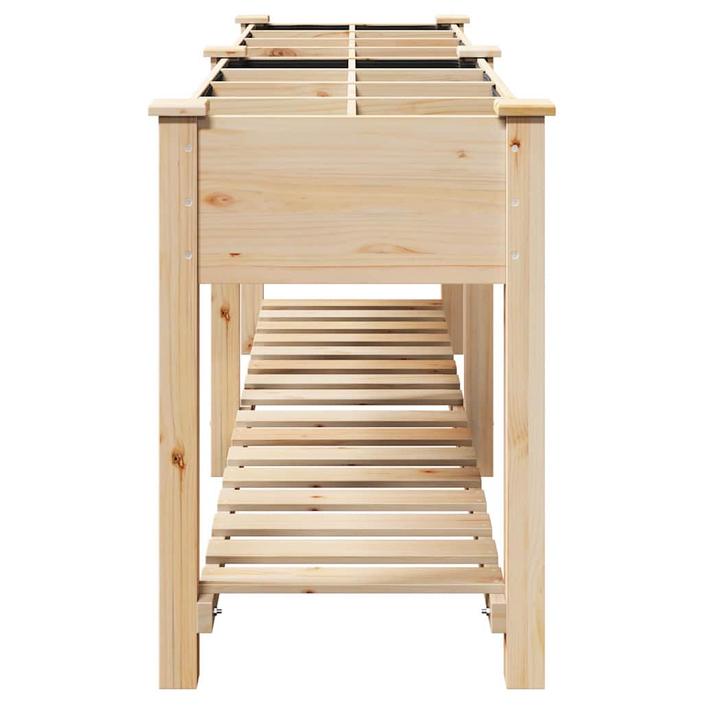Vaso da giardino con lo scaffale Beige 115 x 59 x 76.5 cm