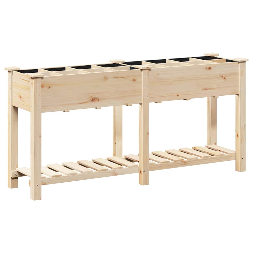 Vaso da giardino con lo scaffale Beige 161.5 x 45 x 76.5 cm