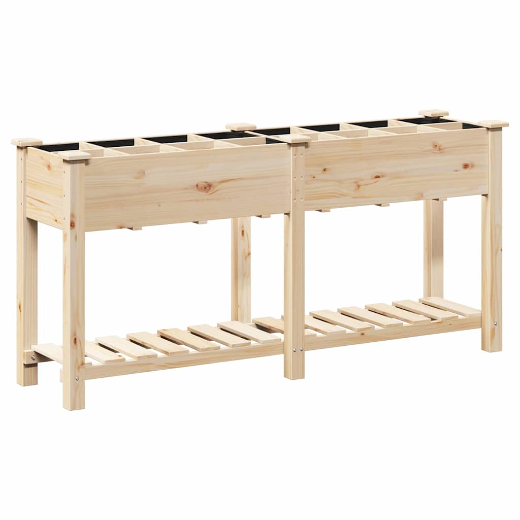 Vaso da giardino con lo scaffale Beige 161.5 x 45 x 76.5 cm
