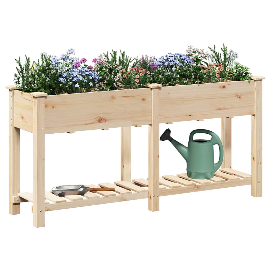 Vaso da giardino con lo scaffale Beige 161.5 x 45 x 76.5 cm