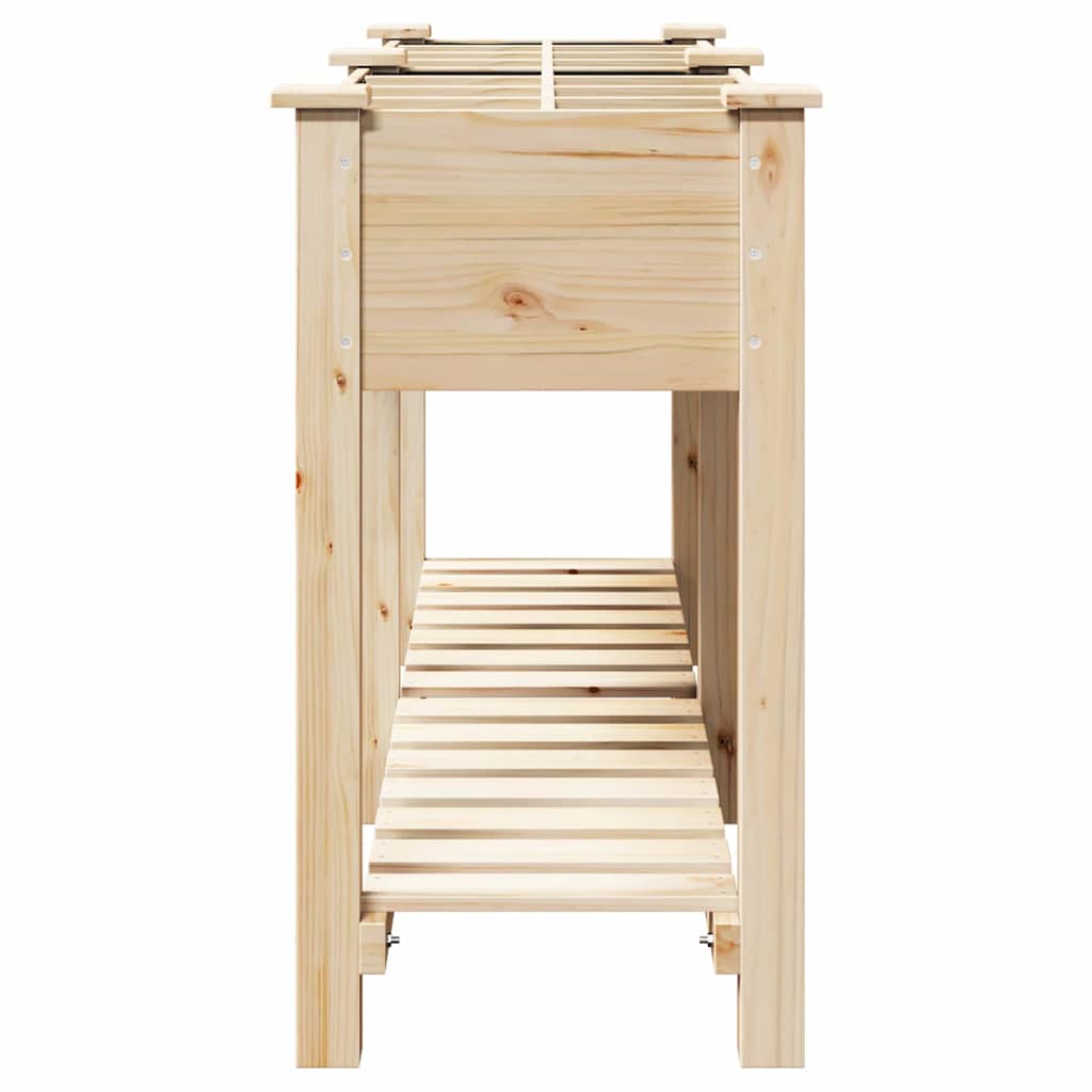 Vaso da giardino con lo scaffale Beige 161.5 x 45 x 76.5 cm