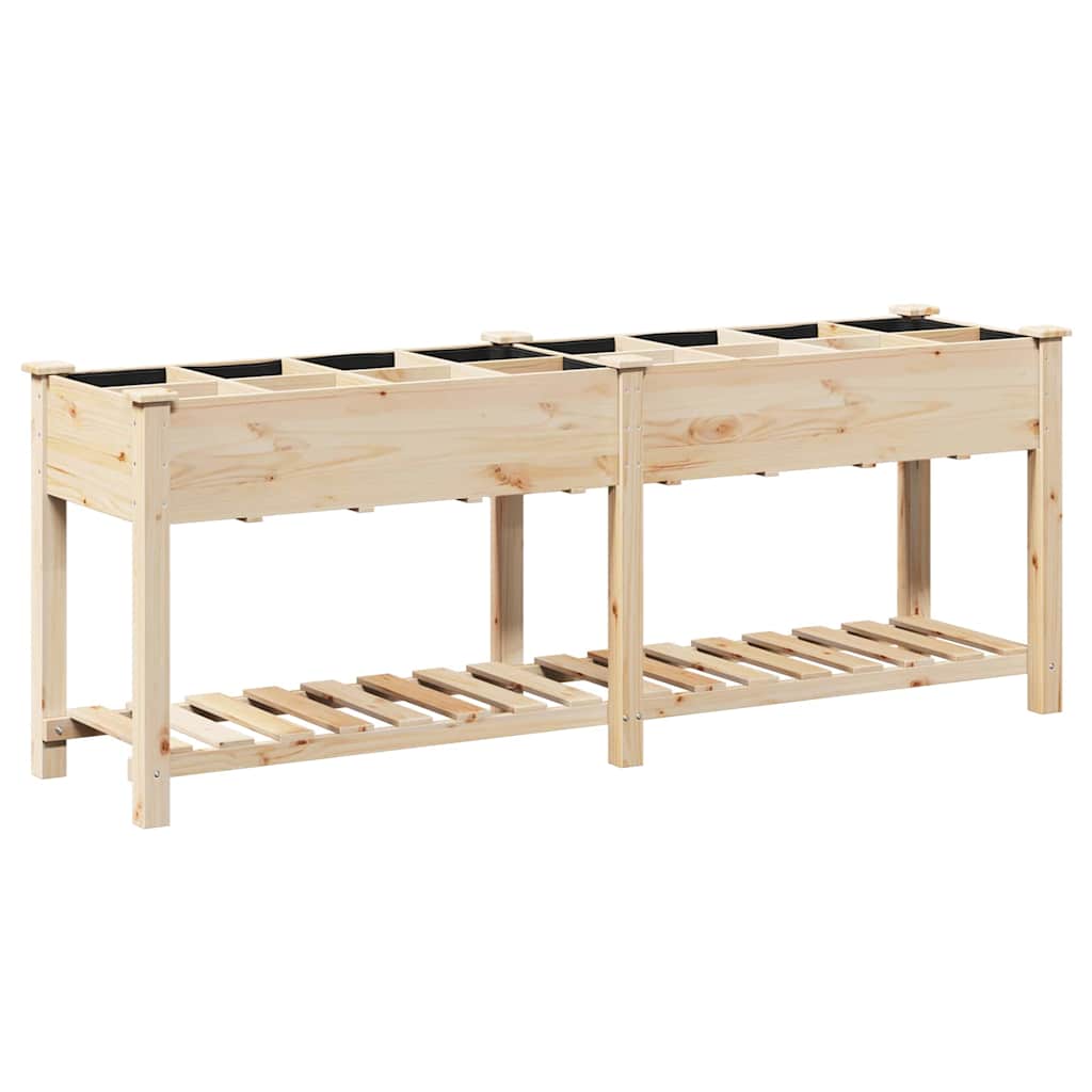 Vaso da giardino con lo scaffale Beige 203.5 x 53 x 76.5 cm
