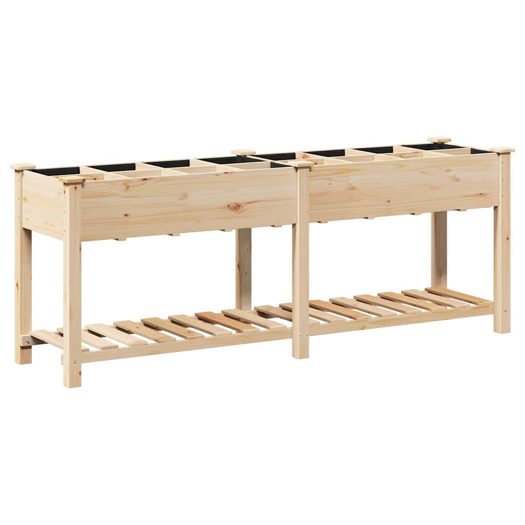 Vaso da giardino con lo scaffale Beige 203.5 x 53 x 76.5 cm